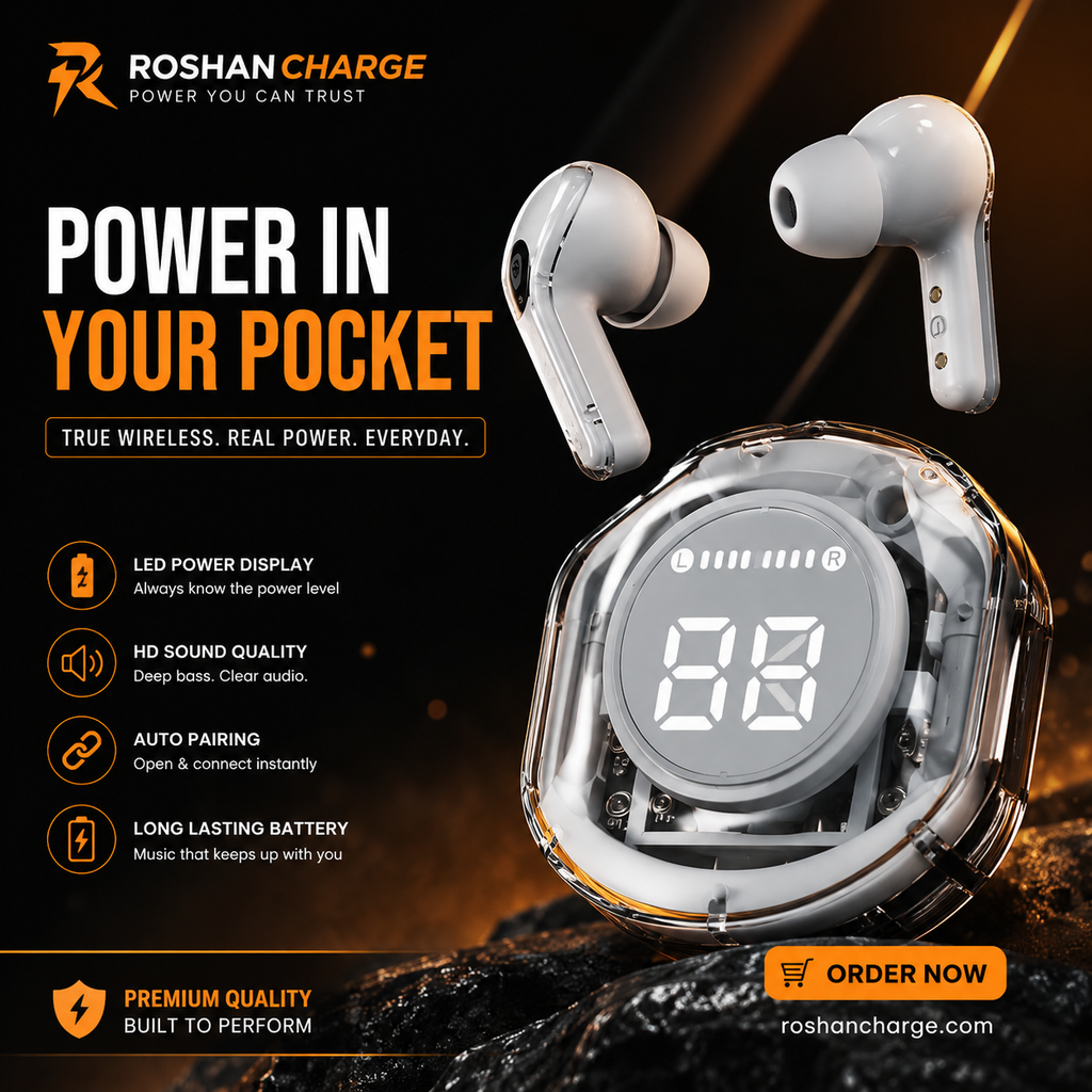 Premium Wireless Bluetooth 5.1 Earbuds with Smart LED Digital Display