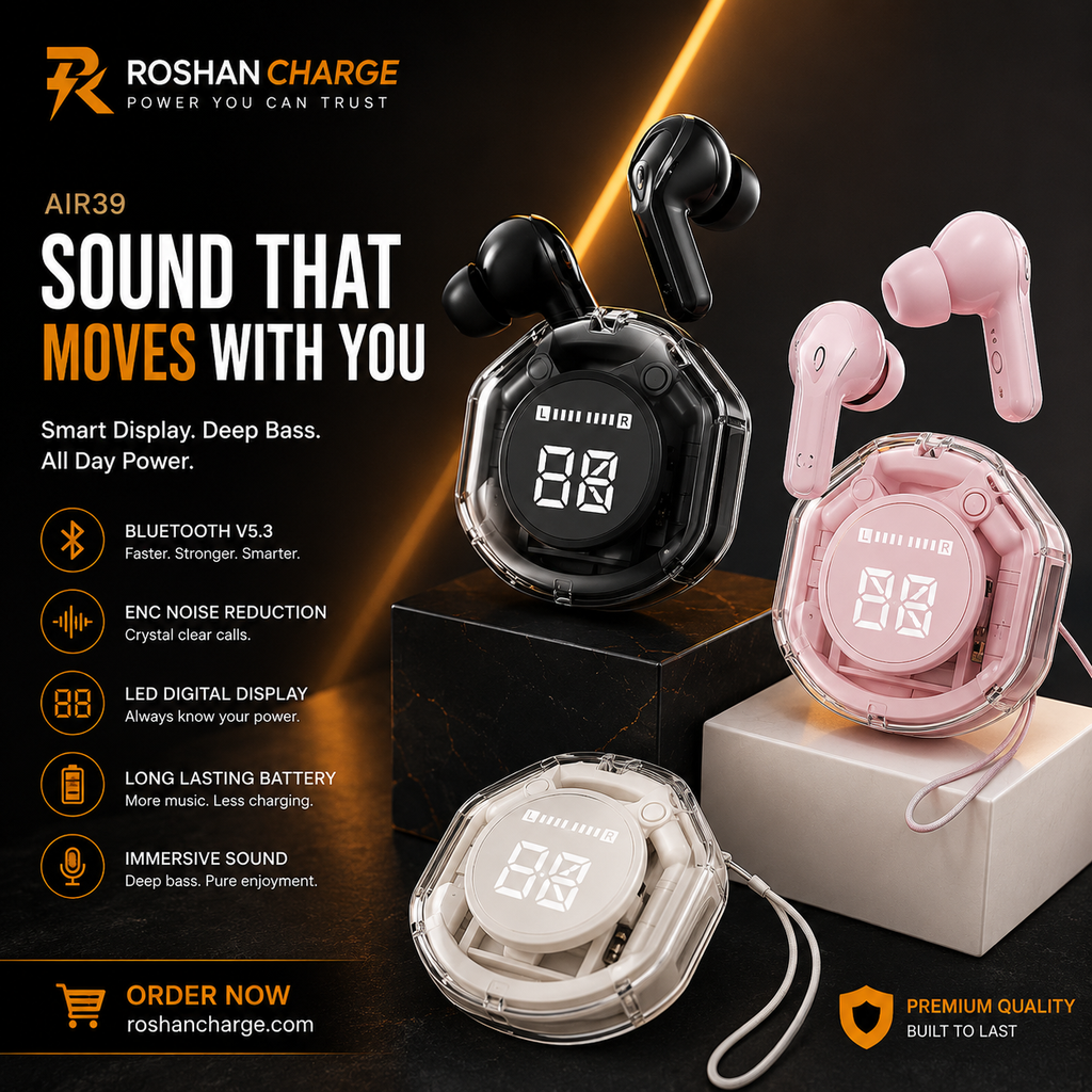 Premium Wireless Bluetooth 5.1 Earbuds with Smart LED Digital Display