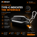 Fast Charging Keychain Power Bank Black