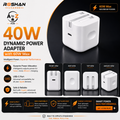 Apple Original 40W USB-C Fast Charger – Up to 60W Max Power for iPhone, iPad & MacBook