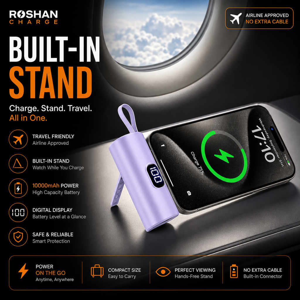 Portable LED Power Bank 5000mAh Dual Charge