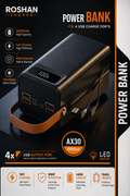 30000mAh Power Bank  3-Device Fast Charging with 2 USB-C & 1 USB-A Ports